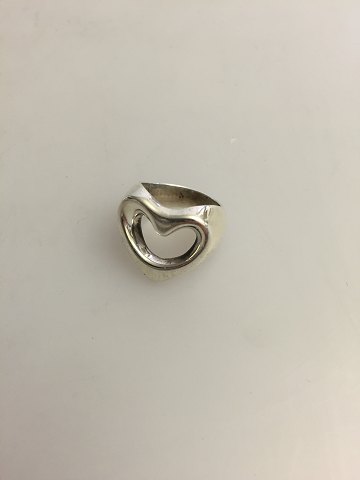 Georg Jensen Sterling Silver Heart Ring No 193 designed by Henning Koppel