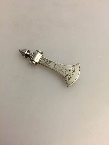 Silver Brooch shaped as a bell.