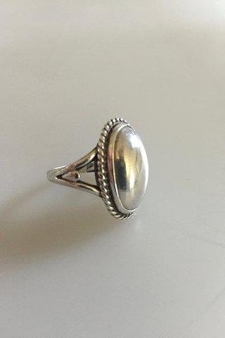 Georg Jensen Sterling Silver Ring No 17 with Silver Stone