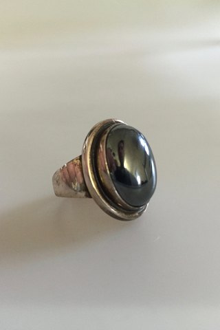 Georg Jensen Sterling Silver Ring No 46A with Hematite