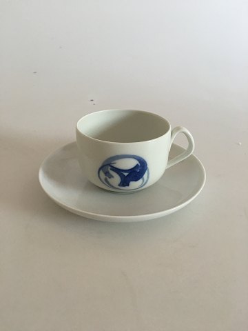 Bing & Grondahl Blue Koppel Tea Cup and Saucer No 475