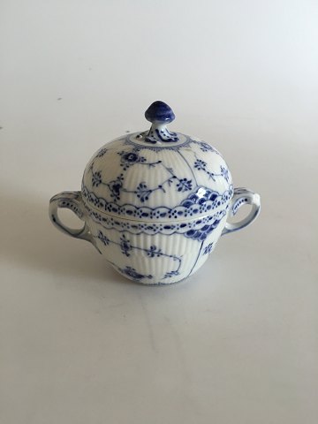 Royal Copenhagen Blue Fluted Half Lace Sugar Bowl No. 605