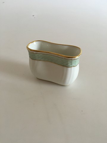 Royal Copenhagen Green Curved with Gold Toothpick Holder / Matchstick Holder No 
1801