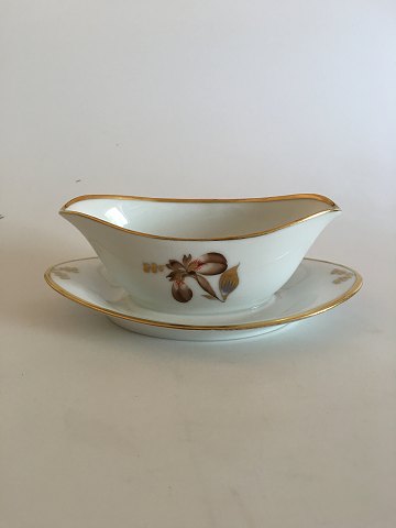 Royal Copenhagen Brown Iris Sauceboat No 9344