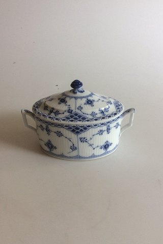 Royal Copenhagen Blue Fluted Half Lace Sugar Bowl No 685