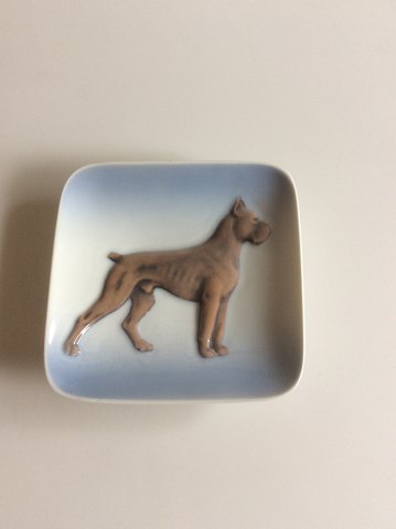 Royal Copenhagen Dish and Ashtray No 3302 Bokser Hund, Bulldog