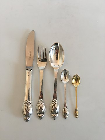 Evald Nielsen No 6 Silver Flatware Set for 12 person 54 pieces