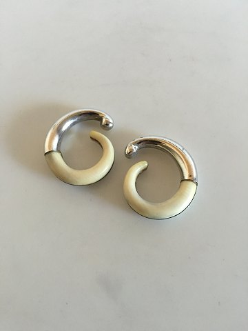 Georg Jensen Sterling Silver Earrings with Ivory.