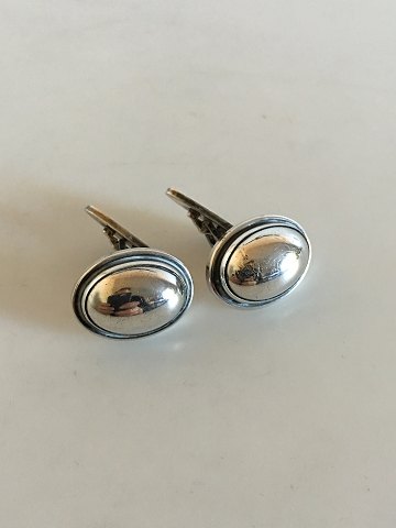 Georg Jensen Sterling Silver Cuff Links No 44A with Silver Stones