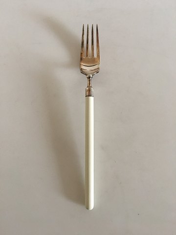 Hans Hansen Amalie Silver Dinner Fork with White Handle