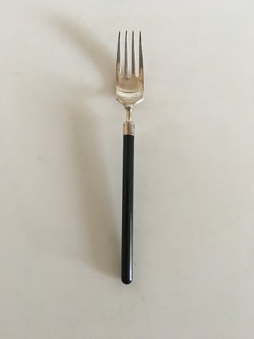 Hans Hansen Sterling Silver Luncheon Fork with Black Handle