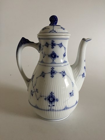 Bing & Grøndahl Blue Painted Fluted Plain Coffee Pot