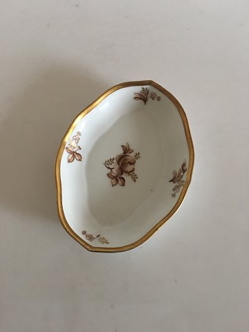 Royal Copenhagen Brown Rose Oval Dish No 9025