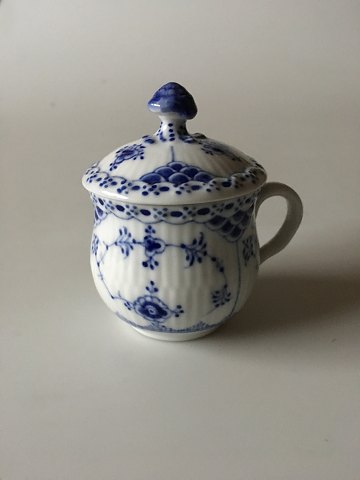 Royal Copenhagen Blue Fluted Half Laced Creme Cup No 743