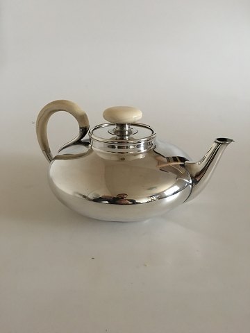 F. Hingelberg Sterling Silver Tea Pot No 33114 with Ivory Handles
