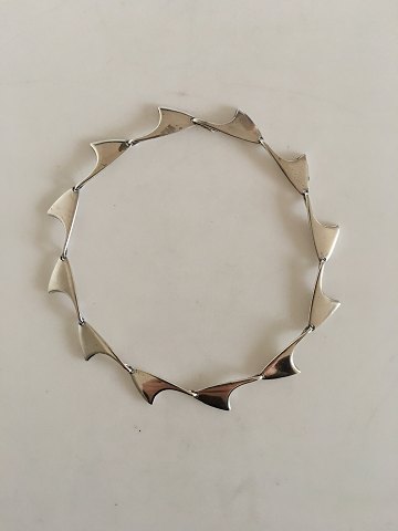 Hans Hansen Sterling Silver Shark Fin Necklace No 125