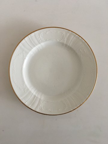 Royal Copenhagen White Juliane Marie with Gold Luncheon Plate No 12013