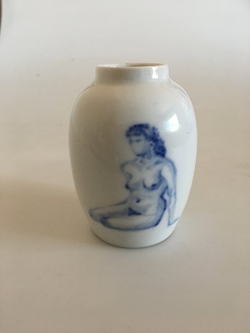 Royal Copenhagen Small Unique Vase with Motifs of Naked Sitting Women