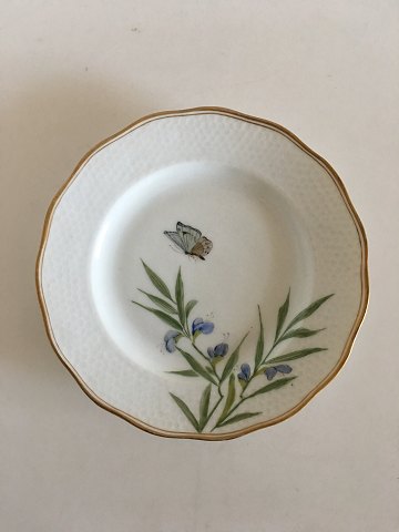 Royal Copenhagen Plate No 166/2031 with Handpainted Flower and Butterfly