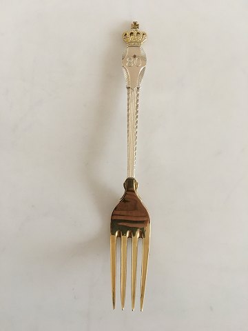Anton Michelsen Commemorative Fork In Gilded Sterling Silver from 1898.
