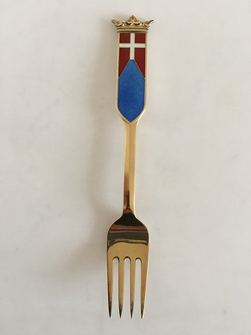 Anton Michelsen Commemorative Fork In Gilded Sterling Silver from 1969.
