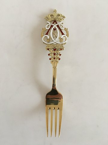 Anton Michelsen Commemorative Fork In Gilded  Silver from 1937.
