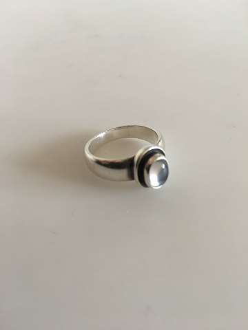 Georg Jensen Sterling Silver Ring No 46C with Clear Stone