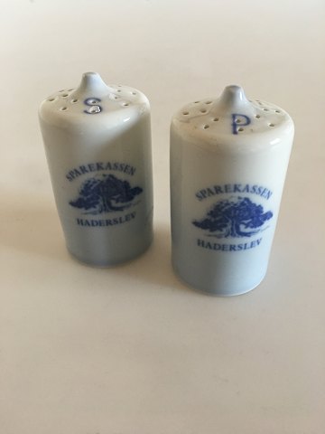 Bing & Grondahl "Hotel" Sparekassen Haderslev Salt & Pepper Shaker