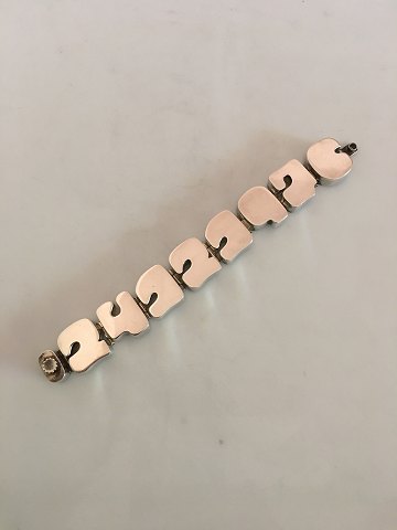 Hans Hansen 1970s Sterling Silver "Memoir Date" Bracelet