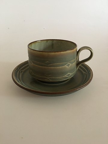 Bing & Grondahl Jens Quistgaard Stoneware for B&G / Kronjyden "Rune" Coffee Cup 
with Saucer