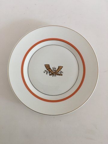 Royal Copenhagen Golden Horns with Orange Band Dinner Plate No 883/9586