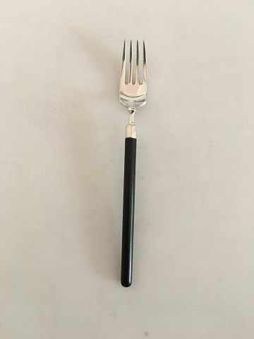 Hans Hansen Amalie Child Fork in Sterling Silver with Black Plast Handle