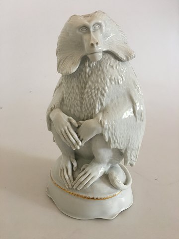 Meissen Blanc de Chine Figurine of Gelada Baboon.