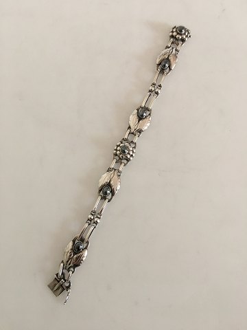 Georg Jensen Sterling Silver Bracelet No 3 with Hematite Stones