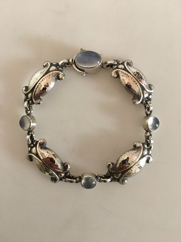 Georg Jensen Sterling Silver Bracelet with Moonstones No 11