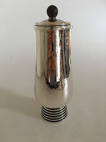 Hans Hansen Sterling Silver Lidded Vessel Vase from 1935 in Art Deco Style