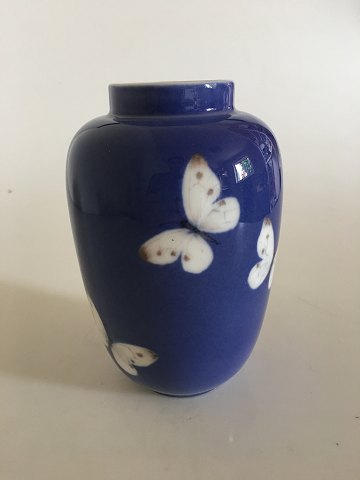 Royal Copenhagen Art Nouveau Vase with Butterflies