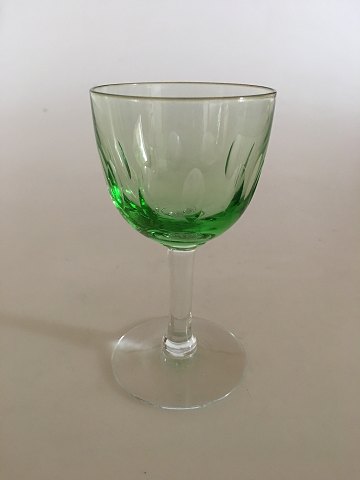 Holmegaard Murat White Wine Glass with Green Bouquet 11.5 cm H