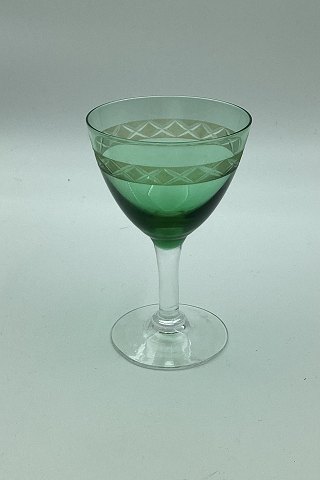 "Ejby" White Wine Glass, Green. Holmegaard