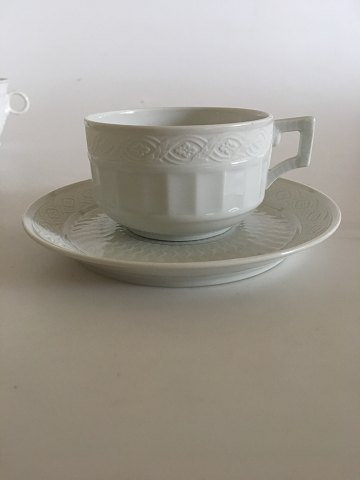 Royal Copenhagen White Fan Tea Cup and Saucer No 11545