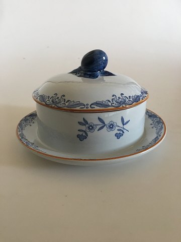 Ostindia / East Indies Rorstrand Butter Jar with Lid / Caviar Dish on Tray