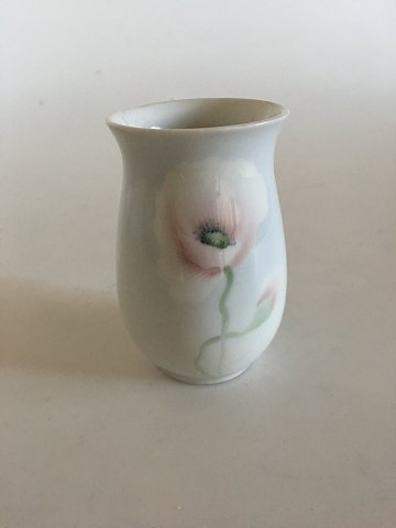 Small Heubach Art Nouveau Vase decorated with a Poppy.