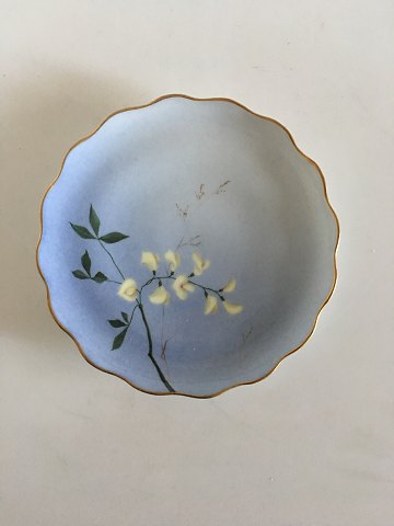 Bing & Grøndahl Cake Plate with Flower Decoration and Goldrim