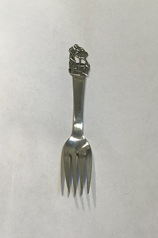 H.C. Andersen Fairy tale Child Fork in Silver. The Brave Tin Soldier