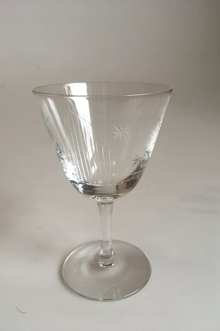 Lyngby Glasværk Thurø Port Glass with Star engraving