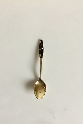 Gilded Sugar Spoon in silver and enamel from Frigast.