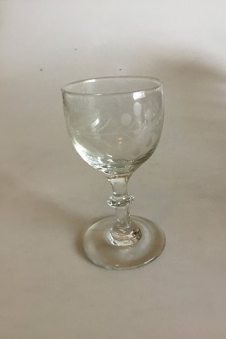 Swedish glass Oak Leaves Sweet Wine Glass