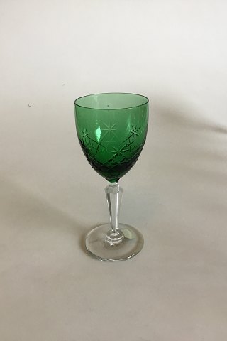 Danish Glass White Wine Glass with green Cuppa