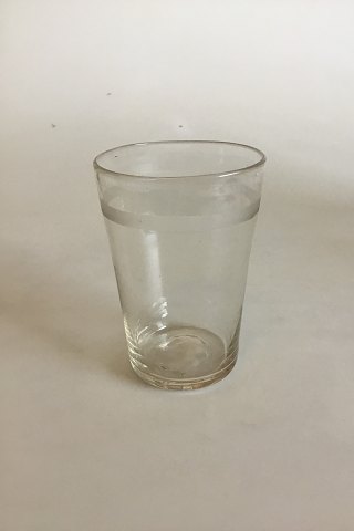 Kastrup Water glass with belt grinding. From 1880-1900. Measures 10.7 cm