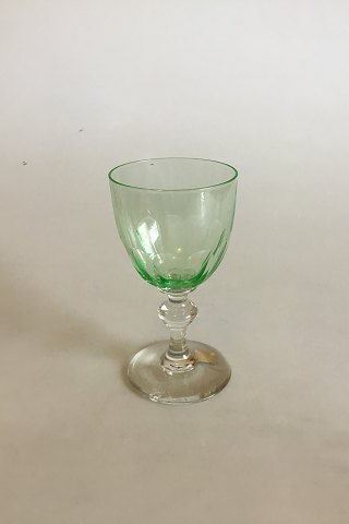 Danish Glass White Wine Glass with green Cuppa
